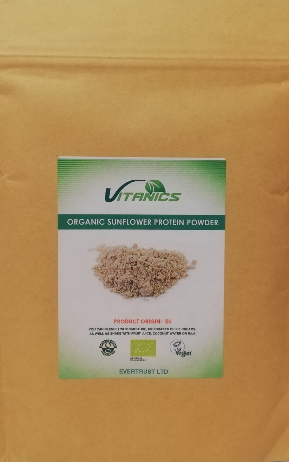 Proteina biologica di semi di girasole - organic sunflower protein powder